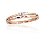 Goldener Ring# 1100696(Au-R+PRh-W)_DI