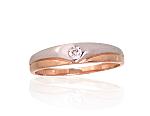 Goldener Ring# 1100909(Au-R+PRh-W)_CZ