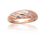 Золотое кольцо# 1100981(Au-R+PRh-W)