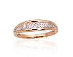 Gold ring# 1101116(Au-R+PRh-W)_DI
