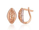 Gold earrings with 
