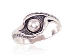 Silver ring# 2100931(POx-Bk)_PE
