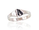Silver ring# 2101389(POx-Bk)