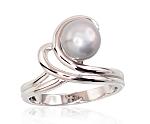 Silver ring# 2101457(PRh-Gr)_PE-GR