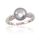 Silver ring# 2101458(PRh-Gr)_PE-GR