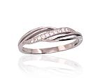 Silver ring# 2101476(PRh-Gr)_CZ