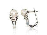 Silver earrings# 2202151(POx-Bk)_PE