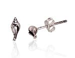 Silver stud  earrings# 2203395(POx-Bk)