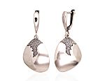 Silver earrings# 2203646(POx-Bk)