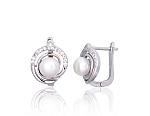 Silver earrings with 