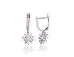 Silver earrings with 