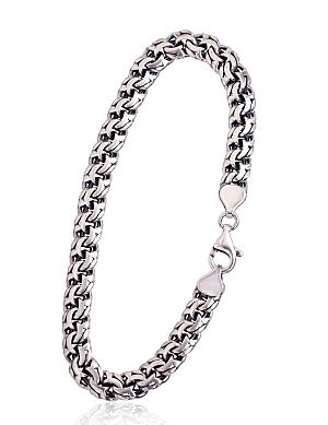 Silver bracelet# 2400004(POx-Bk)