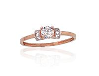 Zelta gredzens# 1100889(Au-R+PRh-W)_CZ