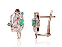 Zelta auskari # 1200503(Au-R+PRh-W)_DI+EM