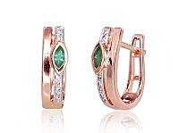 Zelta auskari # 1200713(Au-R+PRh-W)_DI+EM