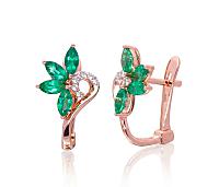 Zelta auskari # 1200717(Au-R+PRh-W)_DI+EM