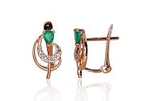 Zelta auskari # 1200806(Au-R+PRh-W)_DI+EM