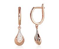 Zelta auskari # 1200934(Au-R+PRh-W)