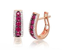 Zelta auskari # 1200970(Au-R+PRh-W+PRh-Bk)_DI+RB