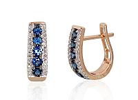 Zelta auskari # 1200970(Au-R+PRh-W+PRh-Bk)_DI+SA