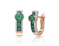 Zelta auskari # 1200971(Au-R+PRh-W+PRh-Bk)_DI+EM