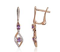 Zelta auskari # 1200972(Au-R+PRh-W)_DI+AM