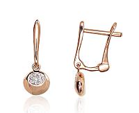 Zelta auskari # 1200973(Au-R+PRh-W)_DI