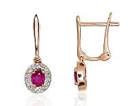 Zelta auskari # 1200975(Au-R+PRh-W)_DI+RB