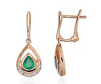 Zelta auskari # 1200977(Au-R+PRh-W)_DI+EM