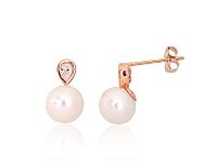 Zelta auskari-puseti # 1201566(Au-R)_CZ+PE