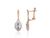 Zelta auskari # 1201671(Au-R+PRh-W)_DI+TZB