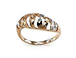 Золотое кольцо# 1100066(Au-R+PRh-W)