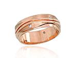 Gold wedding ring# 1100544(Au-R)_CZ