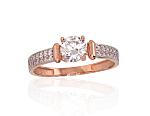 Gold ring# 1100888(Au-R+PRh-W)_CZ