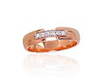 Gold ring# 1100906(Au-R+PRh-W)_DI