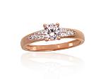 Gold ring# 1100932(Au-R+PRh-W)_CZ