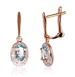 Gold Earrings# 1200392(Au-R+PRh-W)_DI+TZLB