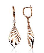 Gold Earrings# 1200429(Au-R)_CZ