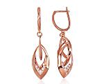 Gold Earrings# 1200430(Au-R)_CZ