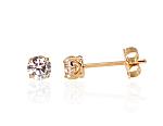 Gold Earrings# 1200485(Au-Y)_CZ