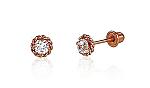 Gold Earrings# 1200499(Au-R)_CZ
