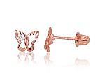 Gold Earrings# 1200500(Au-R)_CZ