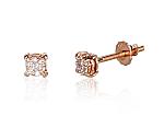 Gold screw studs earrings# 1200510(Au-R)_DI