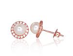 Gold Earrings# 1200629(Au-R)_CZ+PE