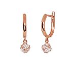Gold Earrings# 1200823(Au-R)_CZ