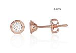 Gold Earrings# 1200951(Au-R)_CZ