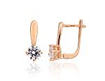 Gold Earrings# 1201456(Au-R)_CZ