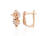 Gold Earrings# 1201477(Au-R)_CZ