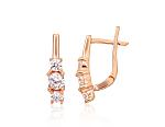 Gold Earrings# 1201480(Au-R)_CZ