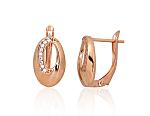 Gold Earrings# 1201483(Au-R)_CZ